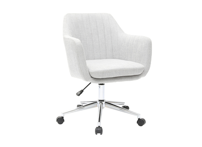 Sill&oacute;n de escritorio moderno en tejido gris claro ALEYNA