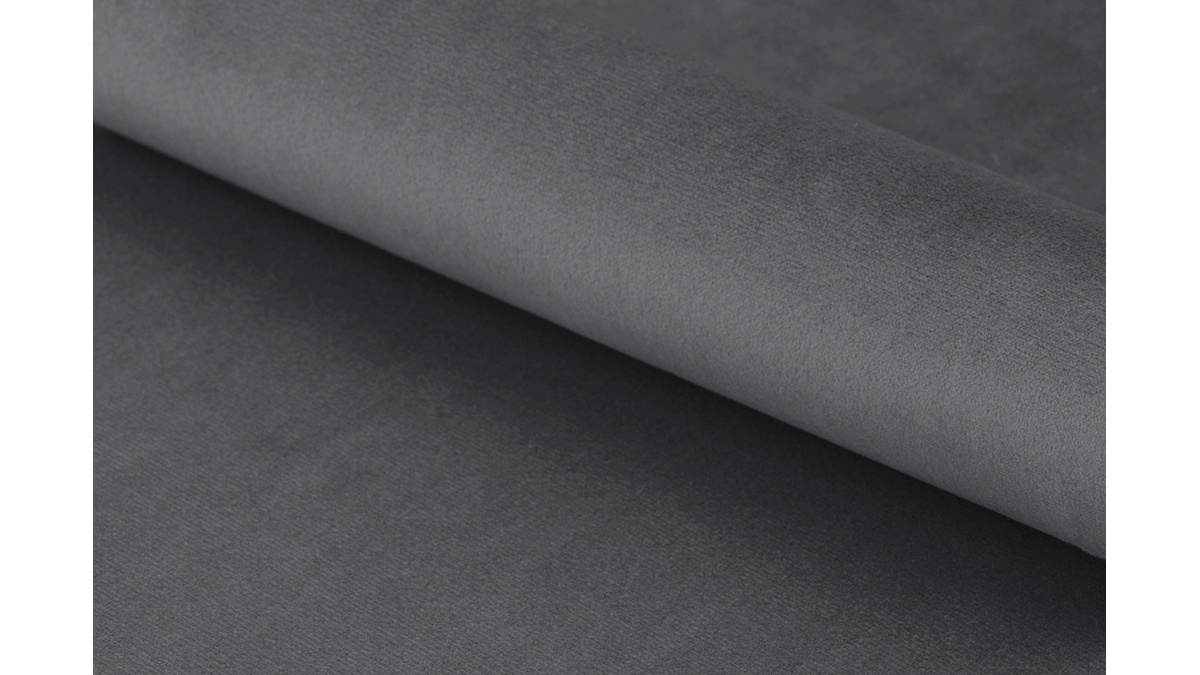 Silln de escritorio moderno en terciopelo gris antracita DRIFT