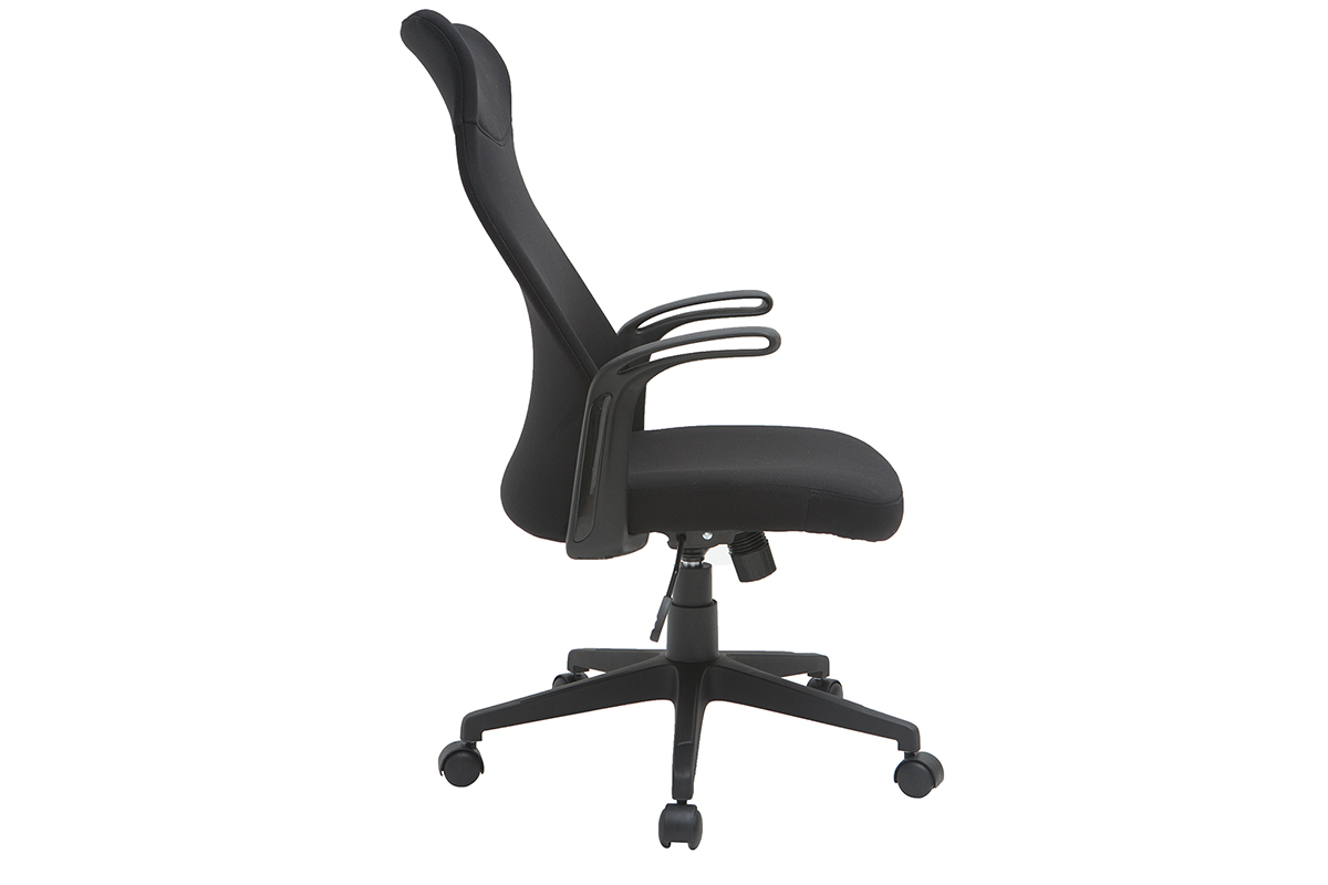 Silln de escritorio moderno tejido negro RISTER