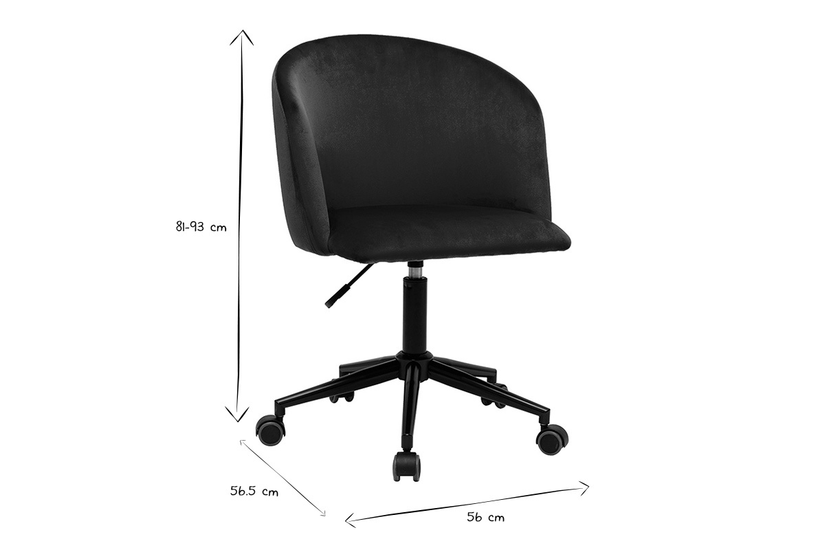 Silln de escritorio terciopelo azul petrleo VANITY