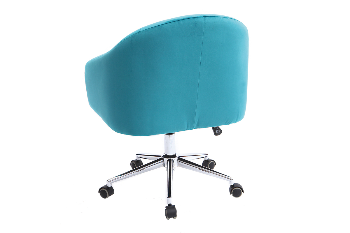 Silln de escritorio terciopelo azul turquesa SHARON