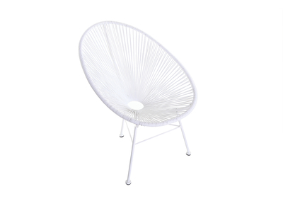 Sill&oacute;n de jard&iacute;n en hilo de resina blanca BELLAVISTA