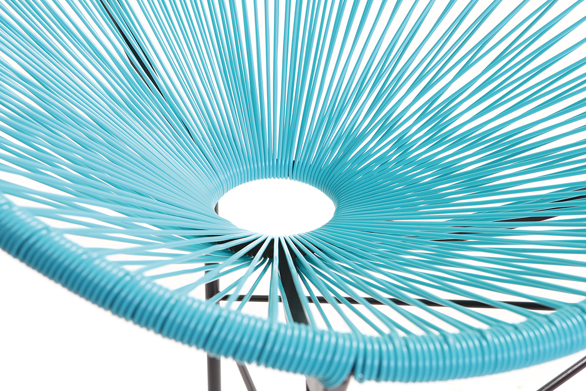 Sill�n de jard�n en hilo de resina turquesa BELLAVISTA