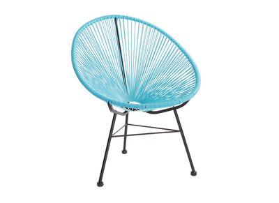 Sillón de jardín en hilo de resina turquesa BELLAVISTA - Sillón de jardín en hilo de resina turquesa BELLAVISTA