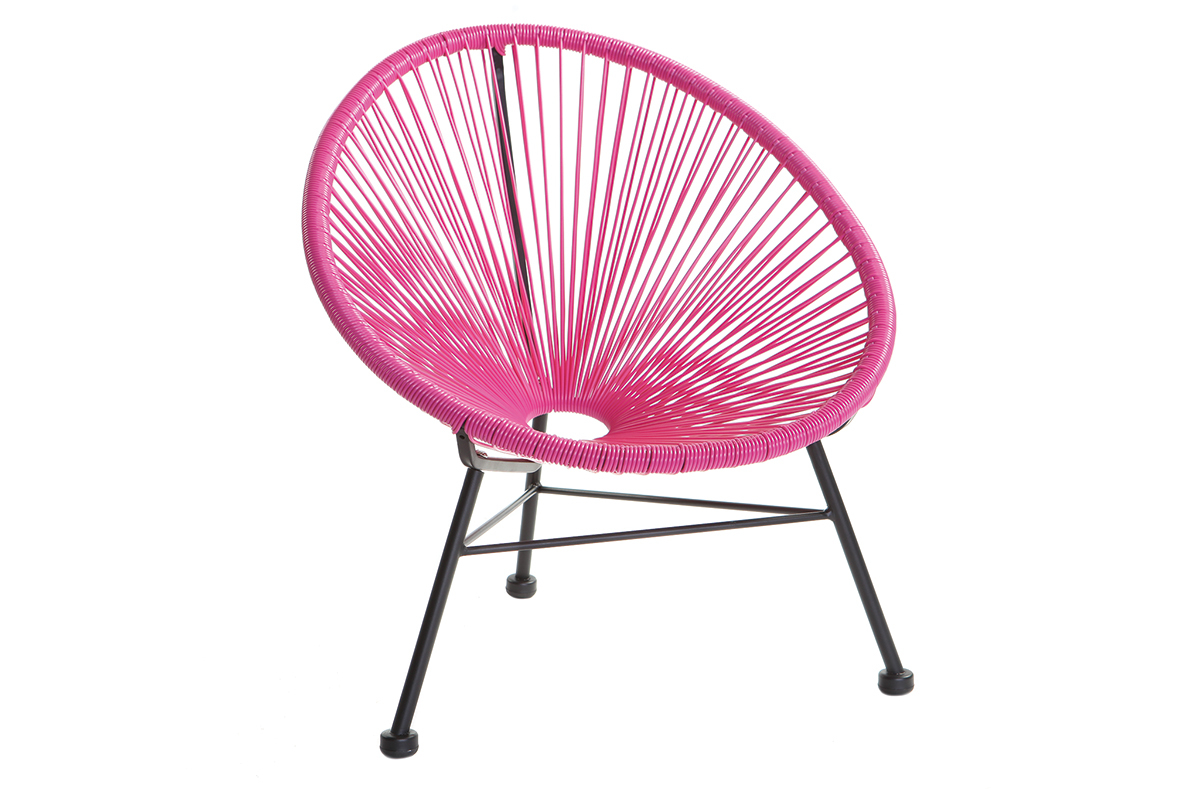 Silln de jardn infantil hilo de resina rosa BELLAVISTA