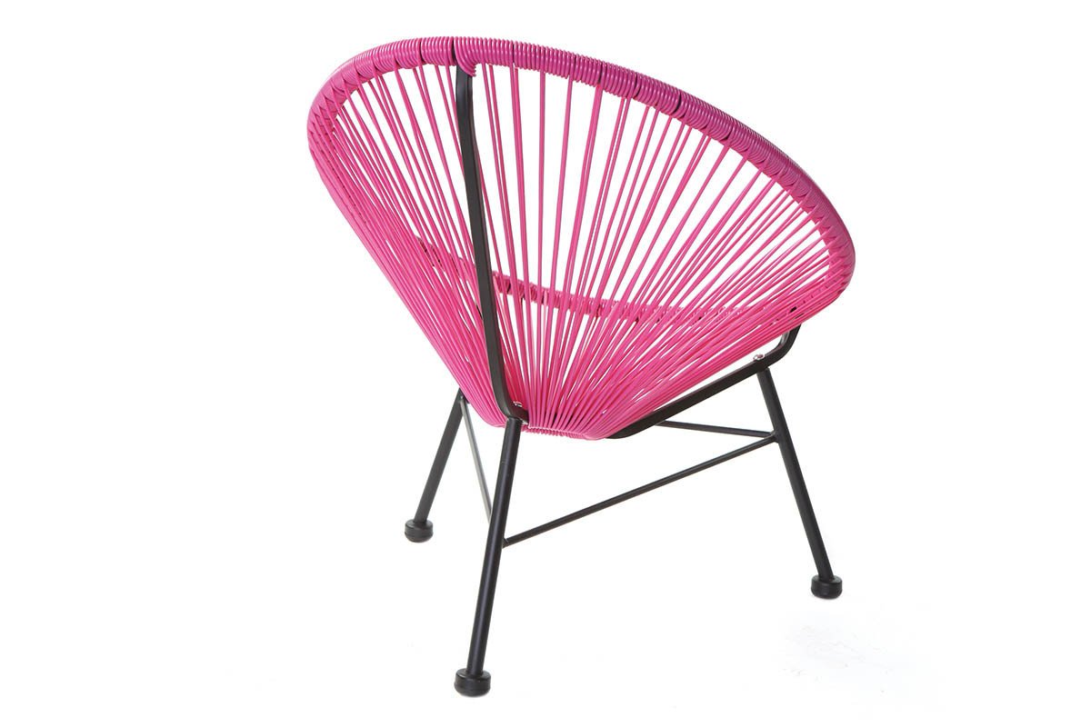 Silln de jardn infantil hilo de resina rosa BELLAVISTA