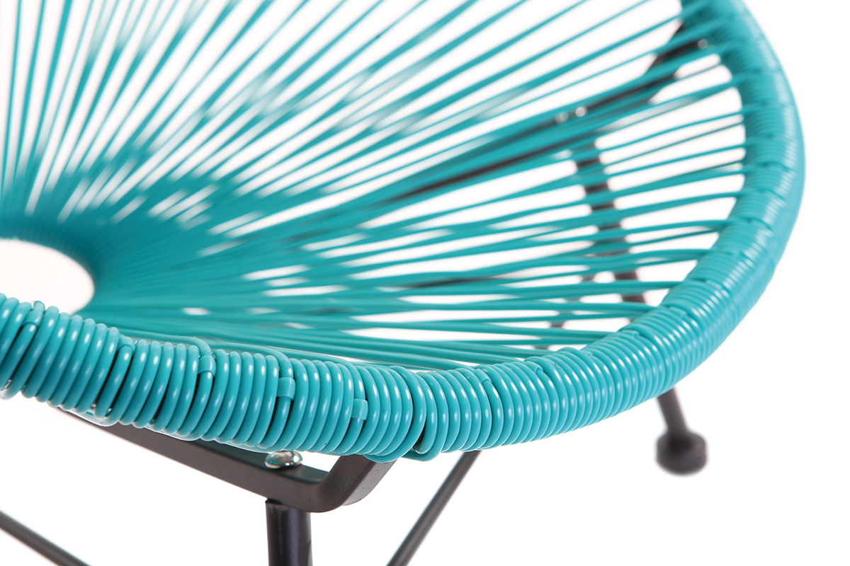 Sill�n de jard�n infantil hilo de resina turquesa BELLAVISTA