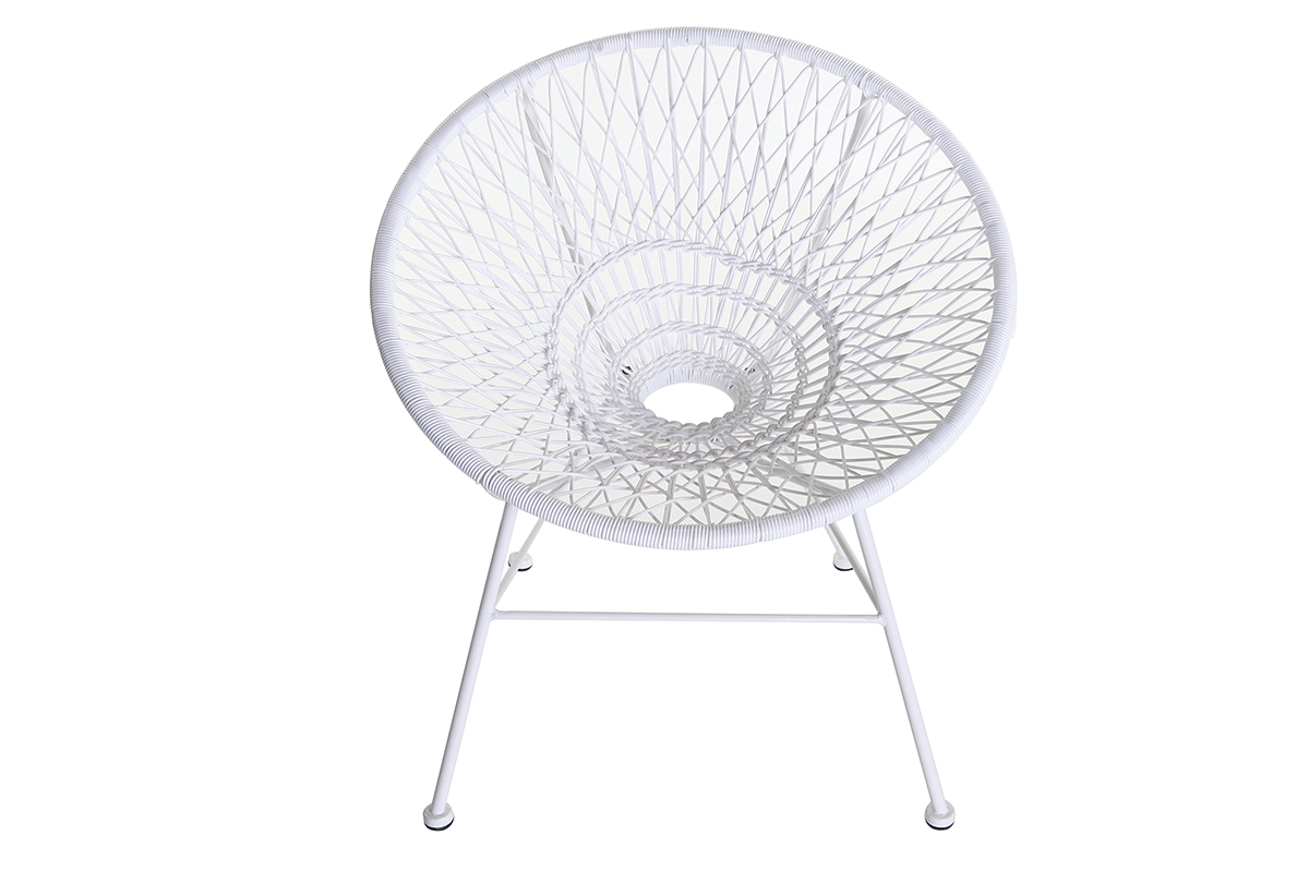 Sill�n de jard�n moderno resina blanco ARANGO