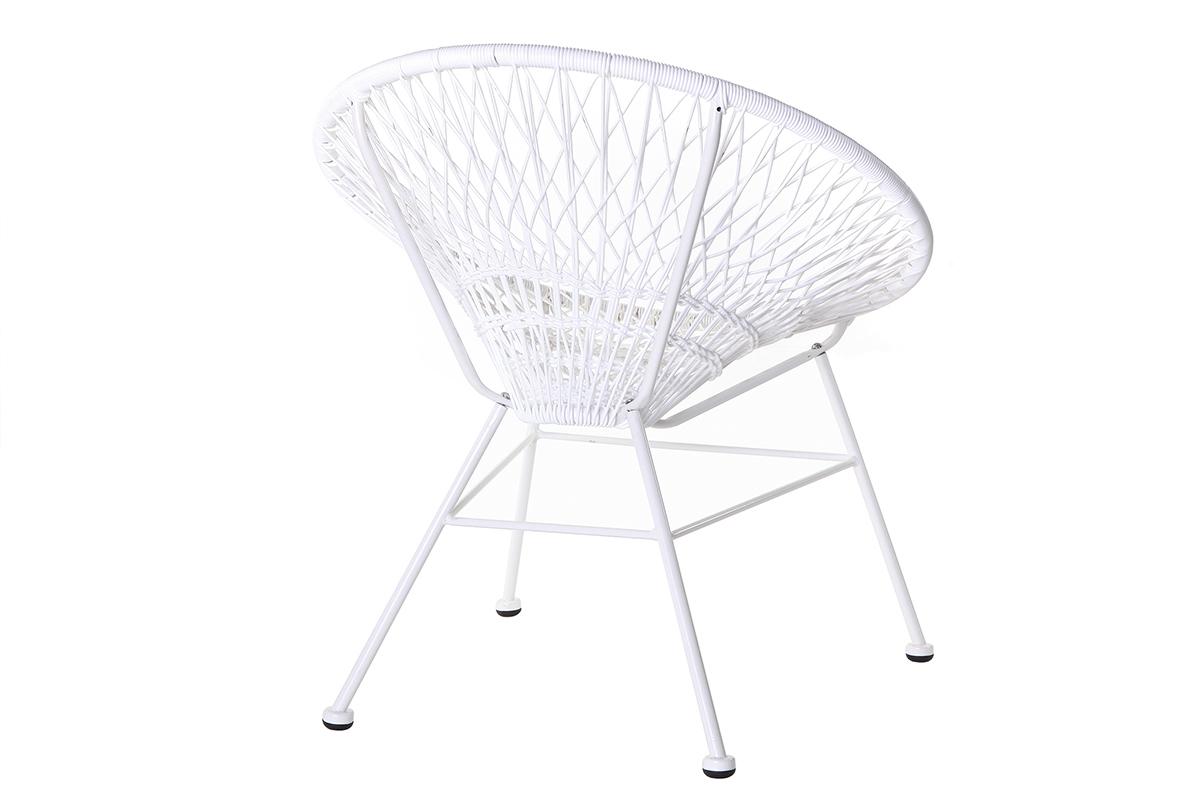 Sill�n de jard�n moderno resina blanco ARANGO