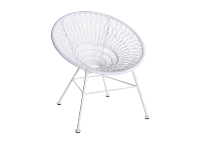 Sill&oacute;n de jard&iacute;n moderno resina blanco ARANGO