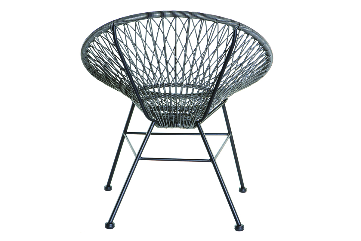 Sill�n de jard�n moderno resina gris ARANGO