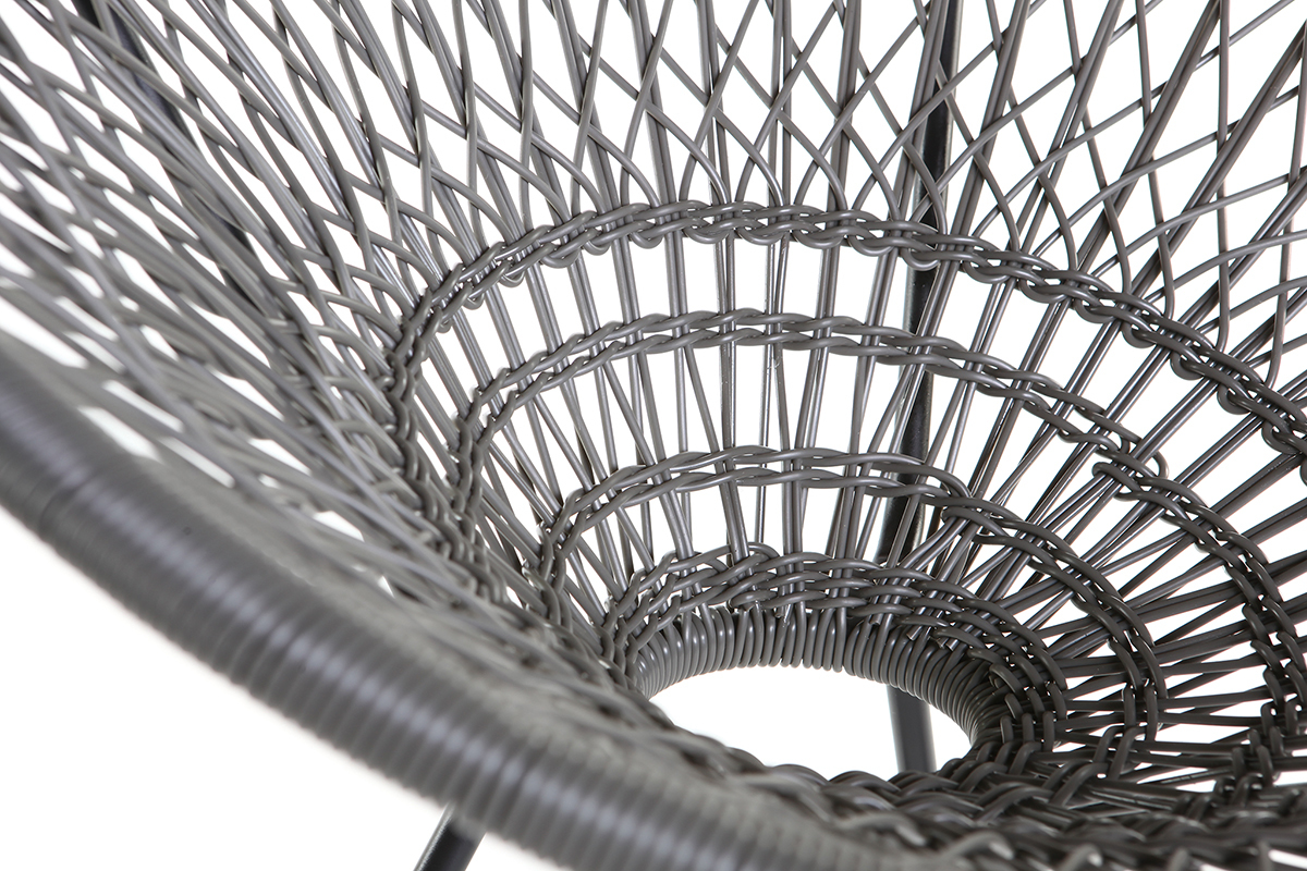 Sill�n de jard�n moderno resina gris ARANGO