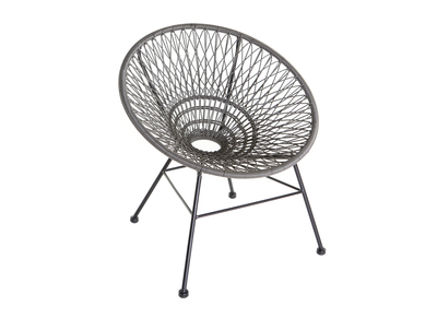 Sill&oacute;n de jard&iacute;n moderno resina gris ARANGO