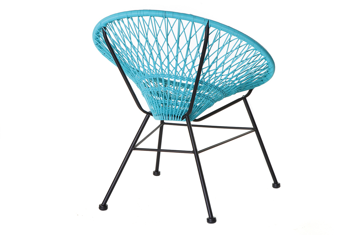 Sill�n de jard�n moderno resina turquesa ARANGO