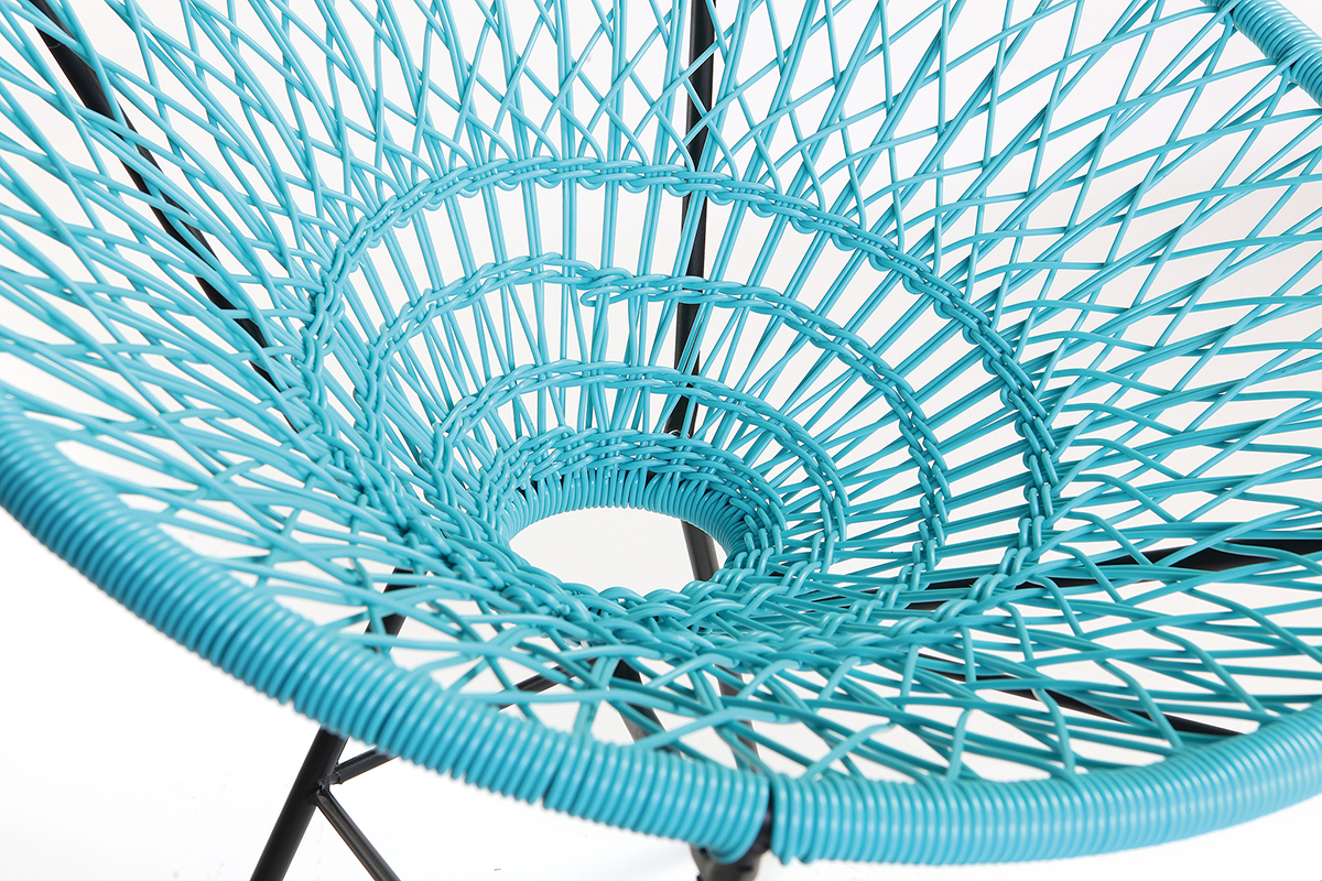 Sill�n de jard�n moderno resina turquesa ARANGO