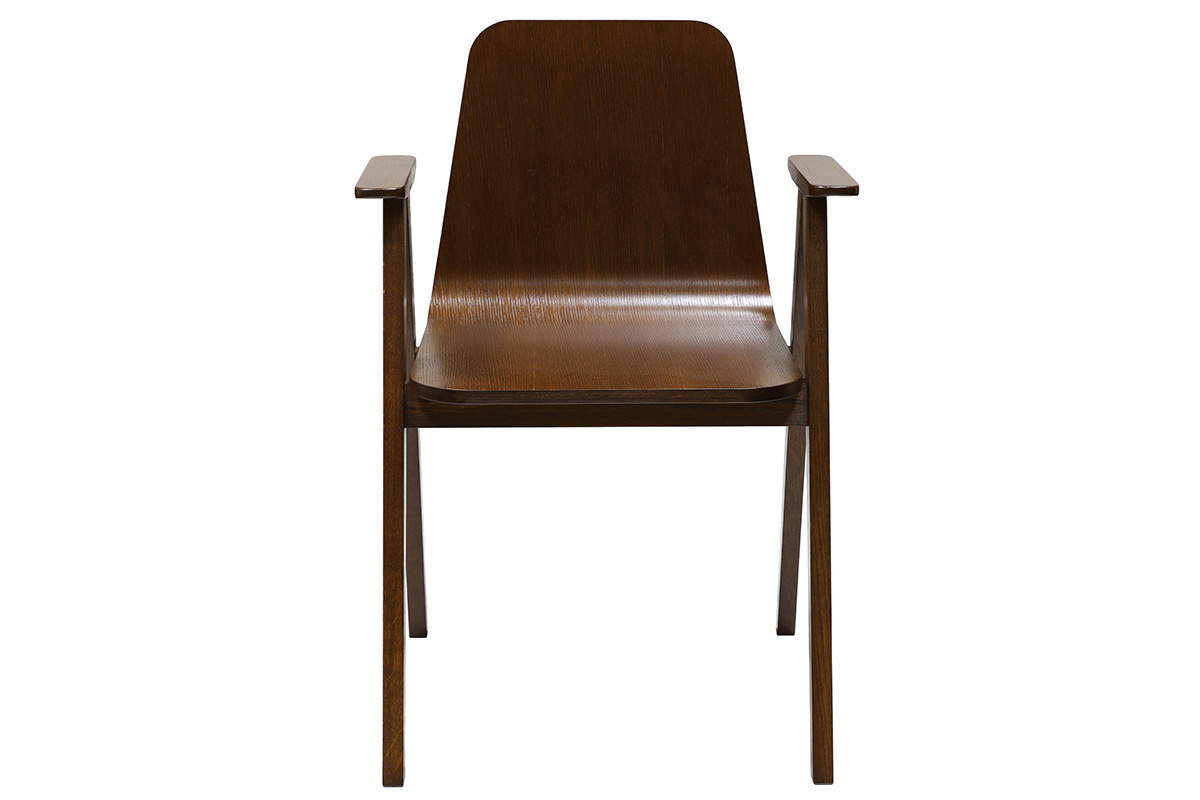 Silln de mesa con acabado en nogal OLYA