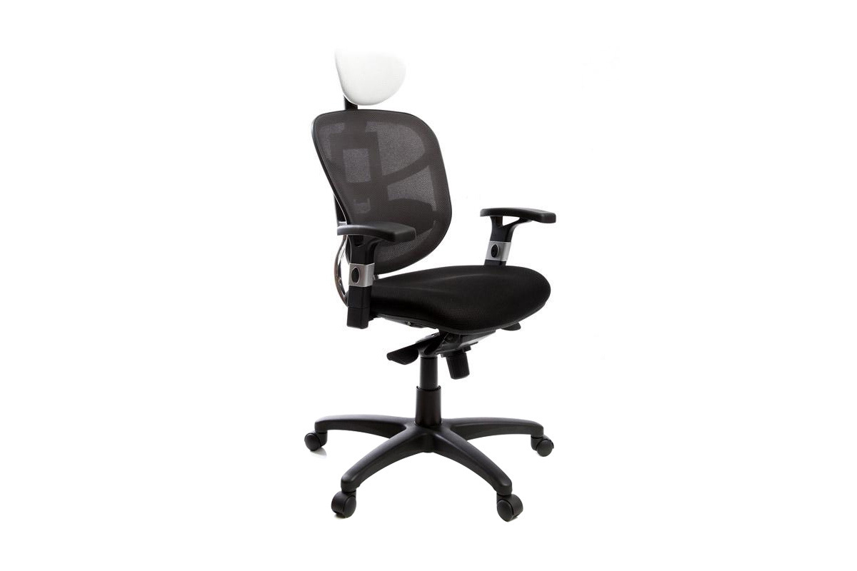 Silln de oficina ergonomico blanco y negro UP TO YOU