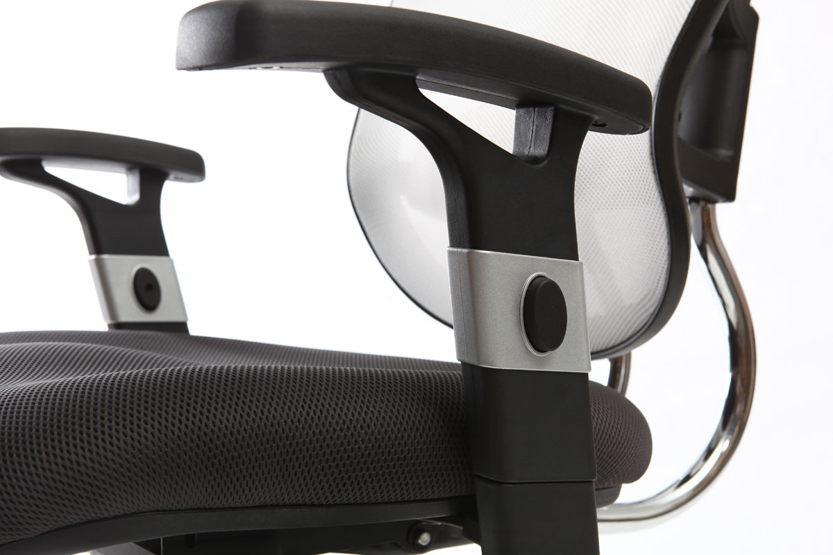 Silln de oficina ergonomico negro y blanco UP TO YOU