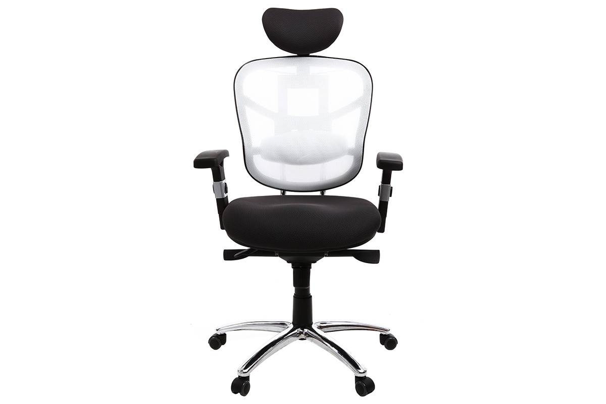 Silln de oficina ergonomico negro y blanco UP TO YOU