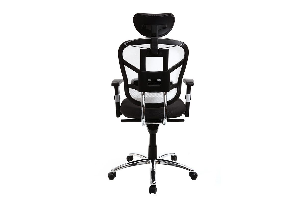 Silln de oficina ergonomico negro y blanco UP TO YOU