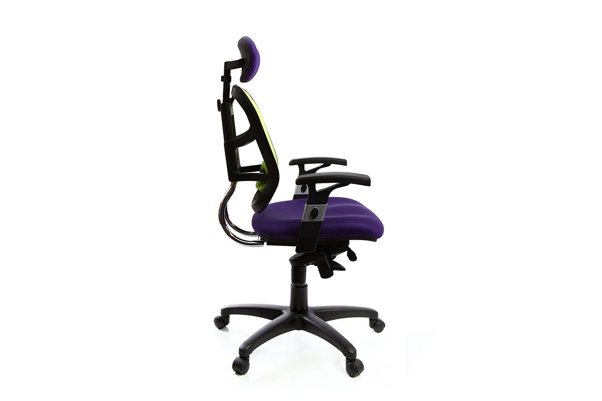 Sill�n de oficina ergonomico violeta y verde anis UP TO YOU