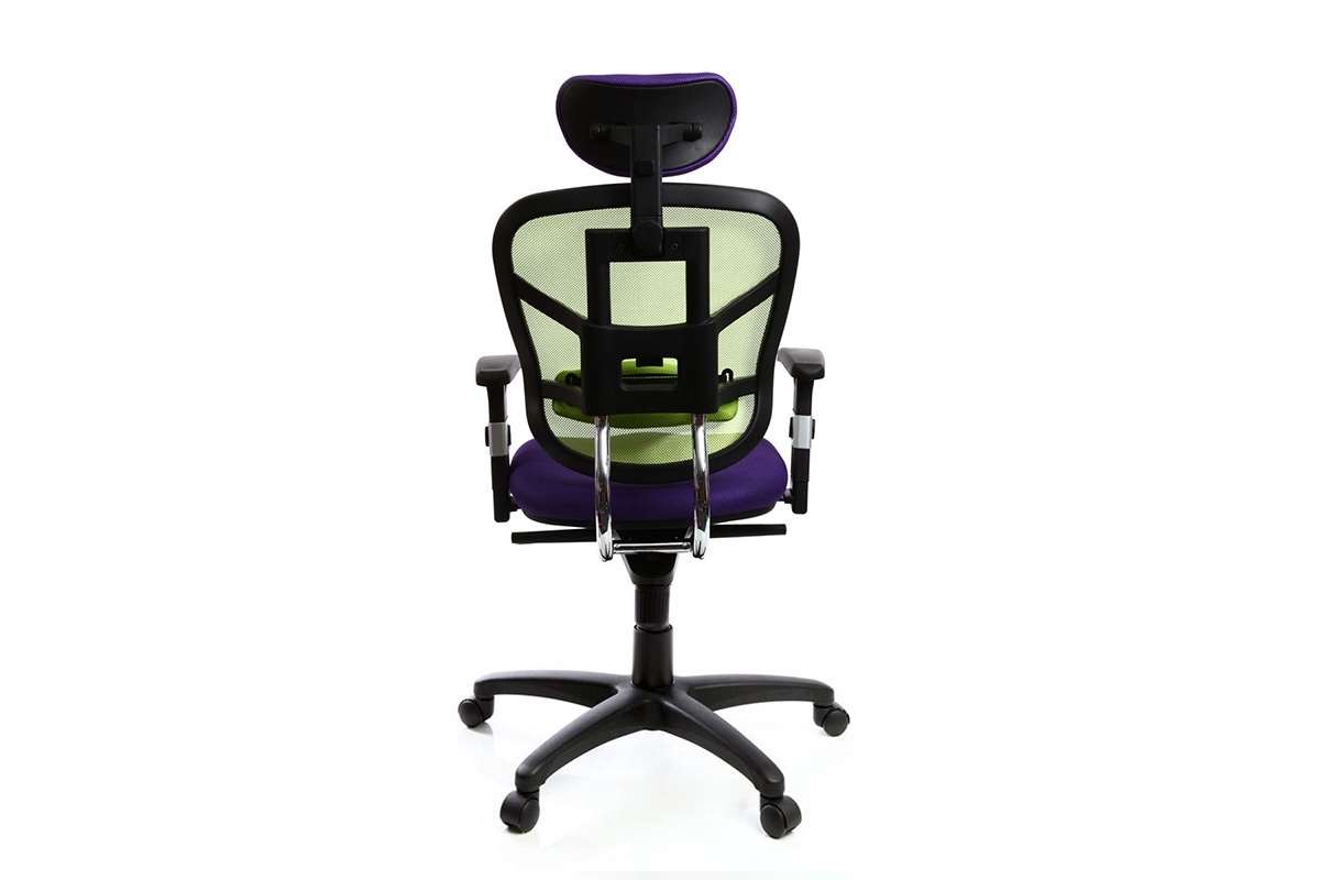 Sill�n de oficina ergonomico violeta y verde anis UP TO YOU
