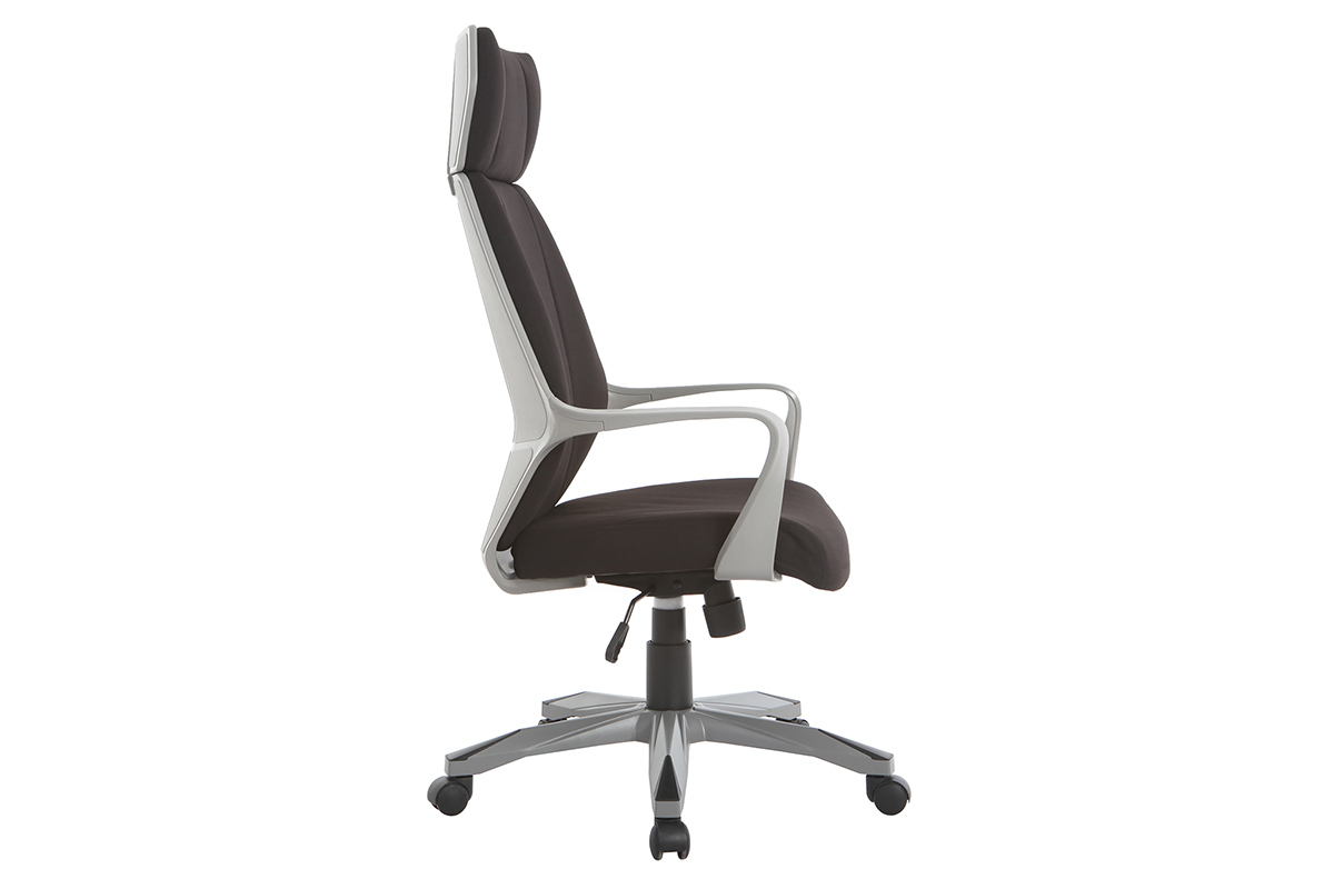Silln de oficina pivotante negro y gris POCUS