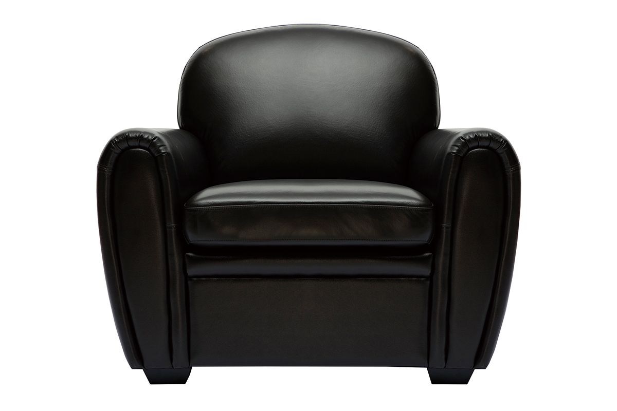 Silln de piel vintage marrn oscuro CLUB