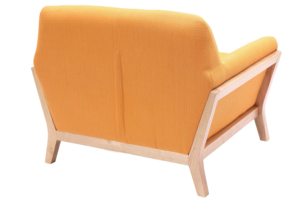 Silln diseo amarillo patas madera YOKO