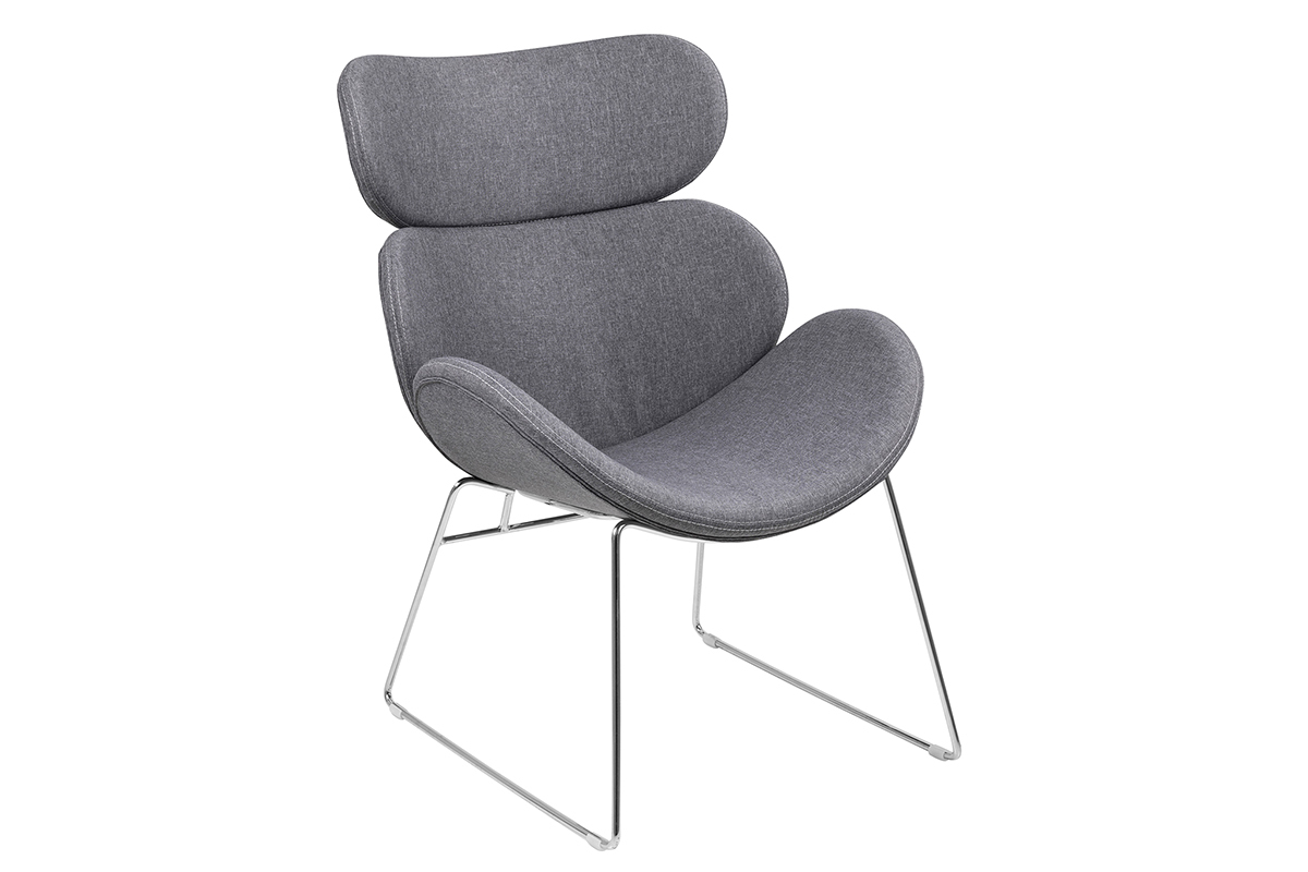 Silln diseo contemporneo gris claro GABRIEL