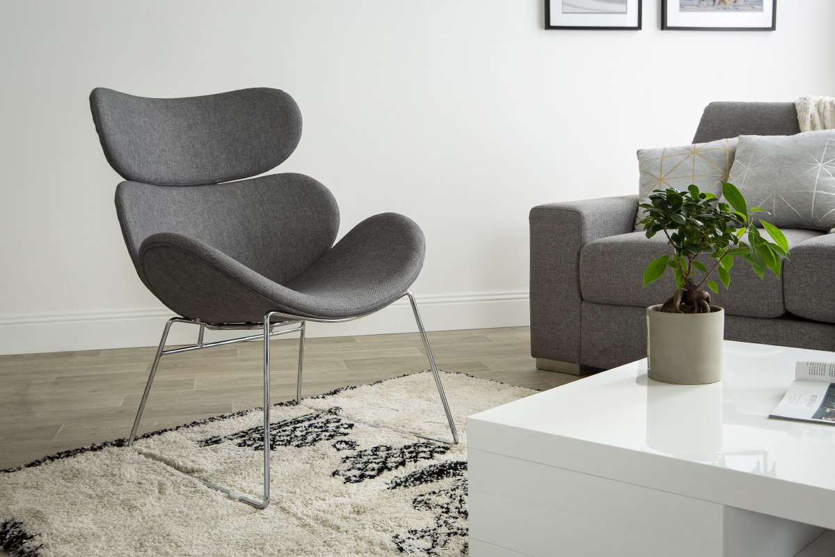 Silln diseo contemporneo gris claro GABRIEL