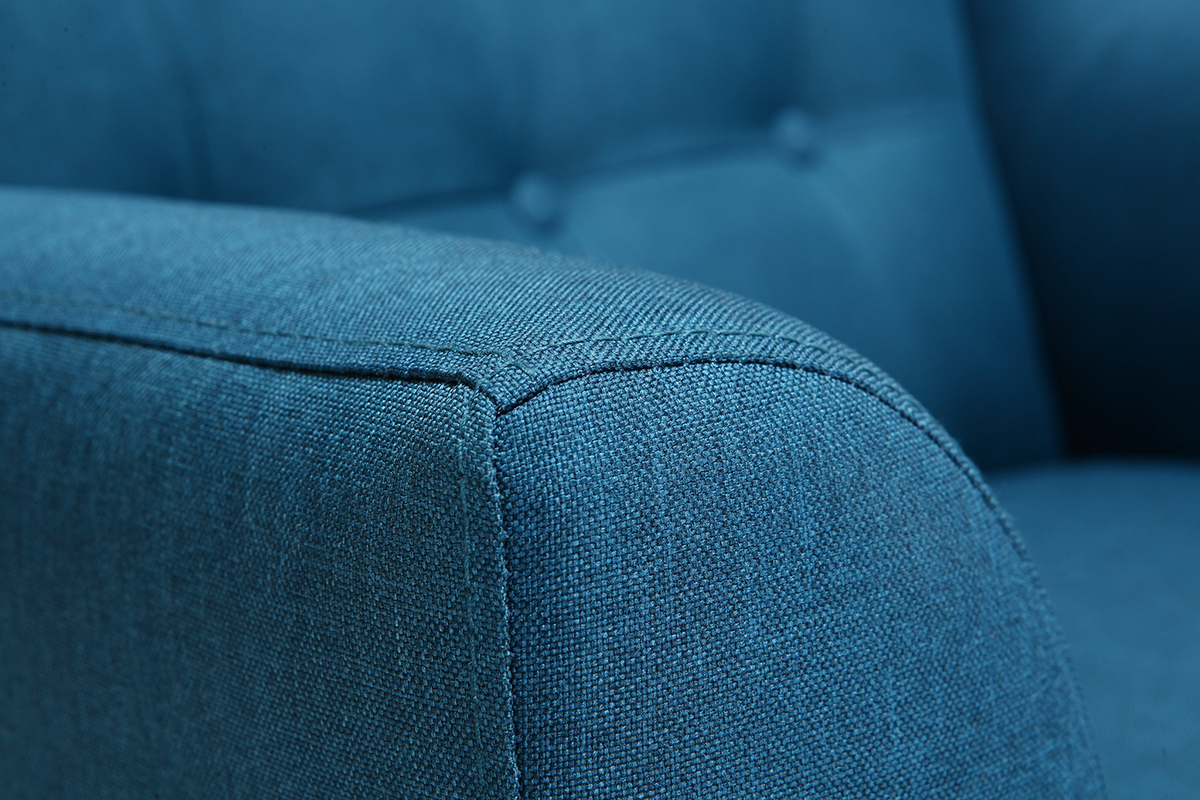 Silln diseo escandinavo azul petrleo y madera clara BRIGHTON
