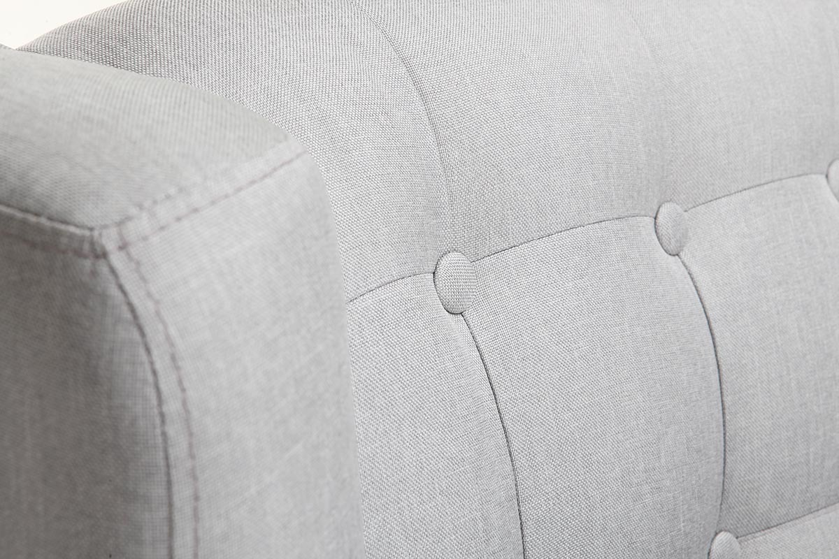 Sill�n dise�o escandinavo gris claro y madera clara BRIGHTON