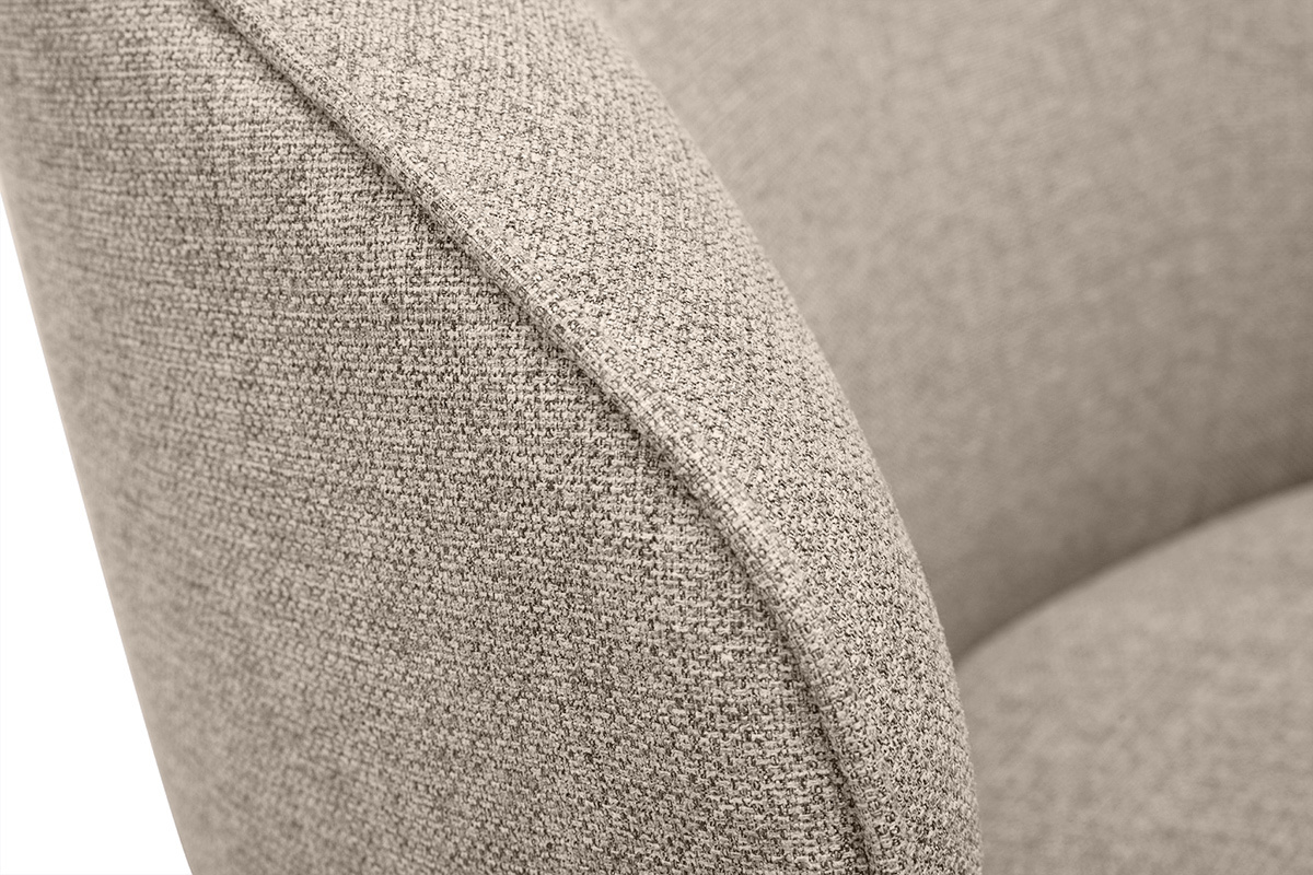 Sill�n dise�o giratorio de tela color topo AMBER