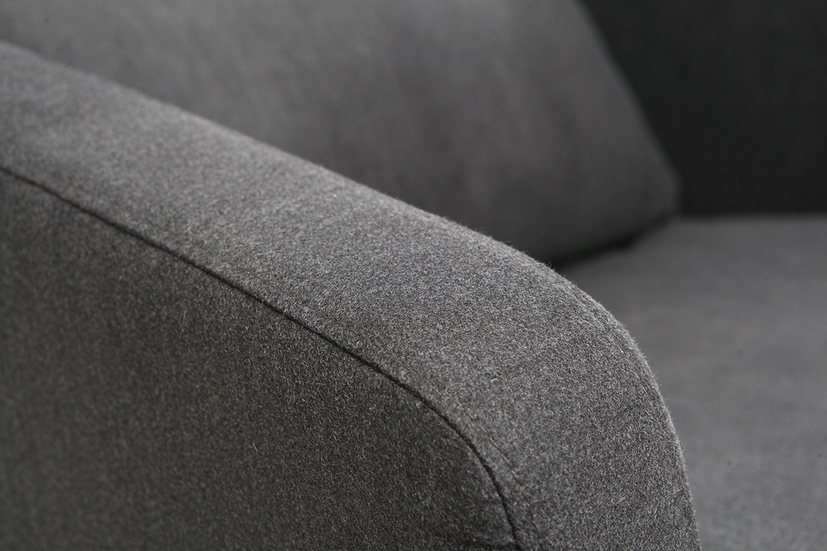 Silln diseo gris antracita patas madera KYOTO
