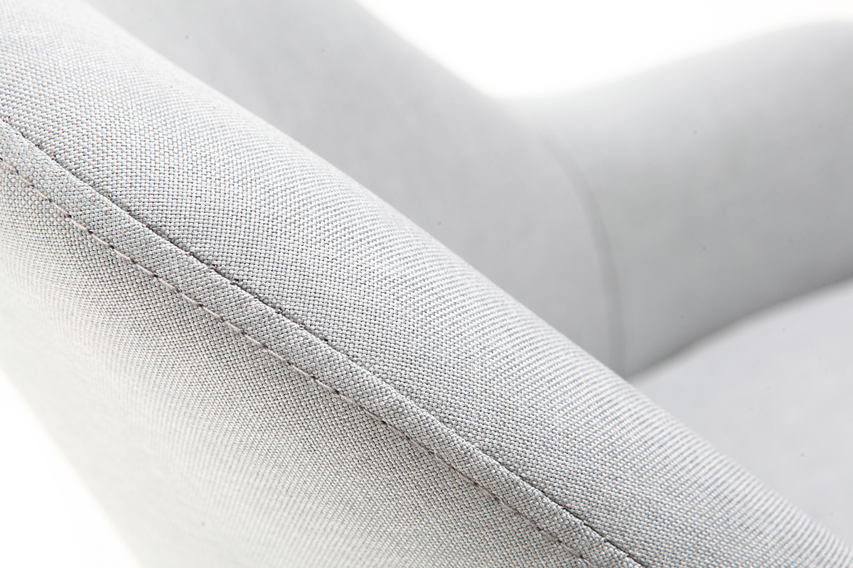 Silln diseo gris patas madera oscura MONA