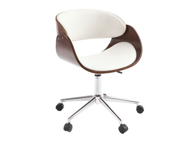 Sill&oacute;n dise&ntilde;o nogal y blanco con ruedas BENT