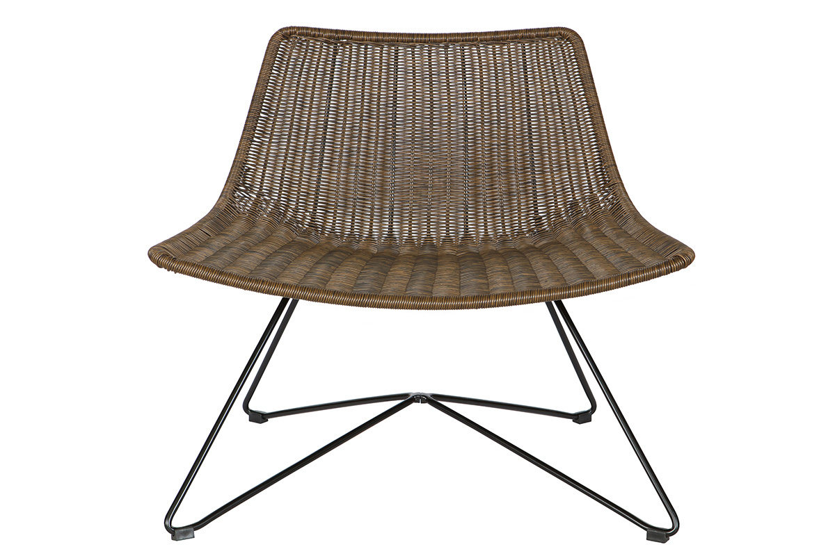 Sill�n dise�o rat�n sint�tico natural interior/exterior SUNSET