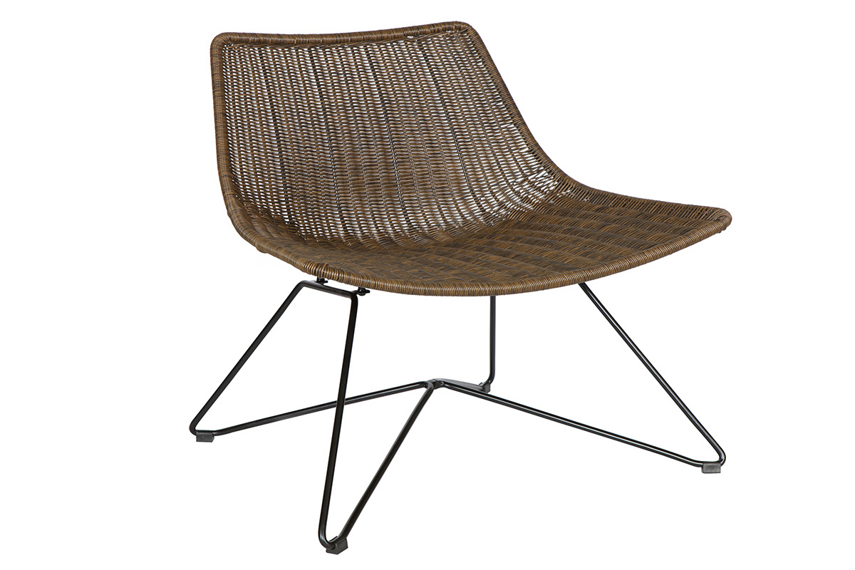 Sill�n dise�o rat�n sint�tico natural interior/exterior SUNSET