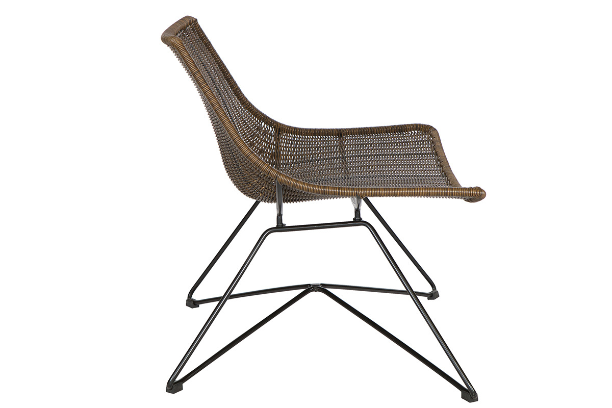 Sill�n dise�o rat�n sint�tico natural interior/exterior SUNSET