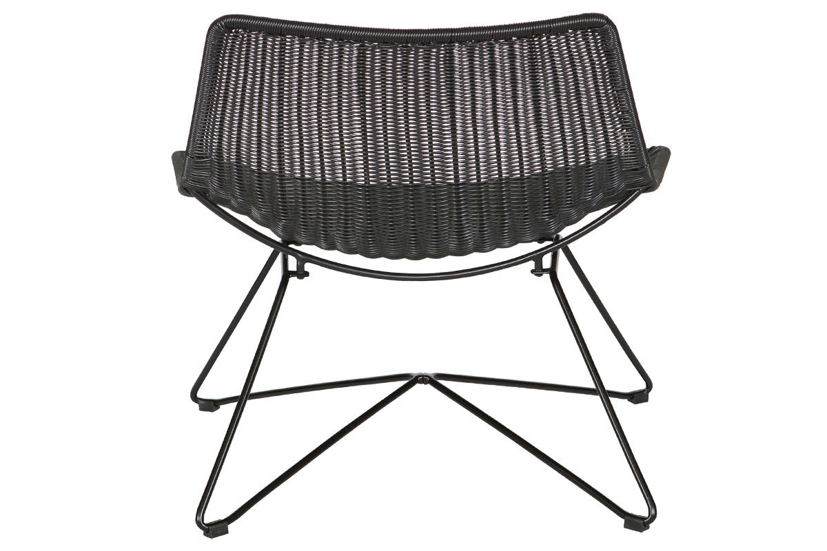 Sill�n dise�o rat�n sint�tico negro interior/exterior SUNSET