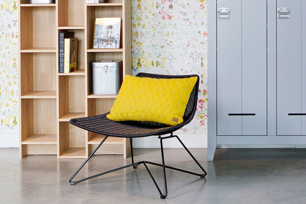 Sill�n dise�o rat�n sint�tico negro interior/exterior SUNSET