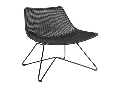 Sill&oacute;n dise&ntilde;o rat&aacute;n sint&eacute;tico negro interior/exterior SUNSET