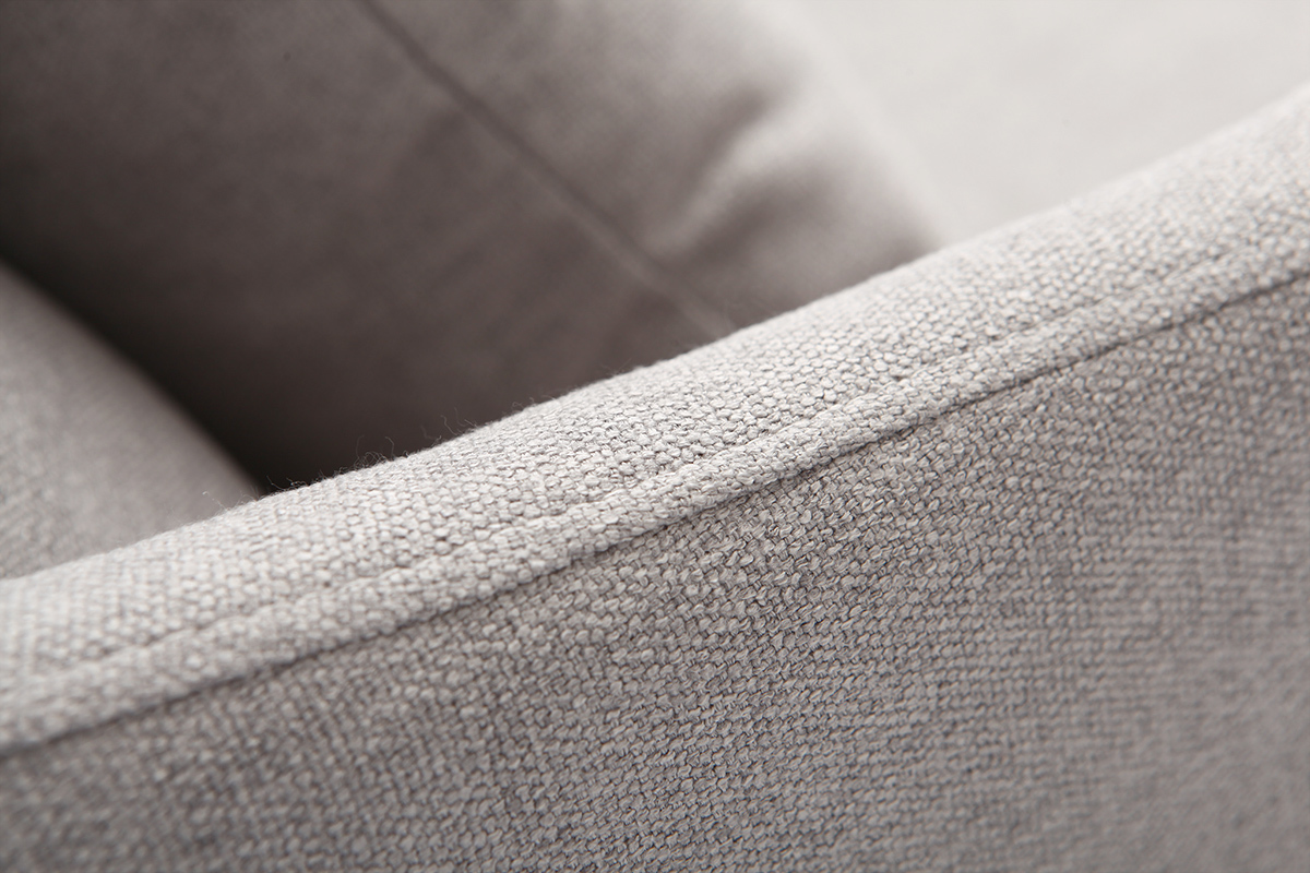Sillón diseño tejido gris y fresno NORI