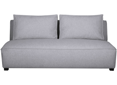Sillón doble moderno en tejido gris claro PLURIEL