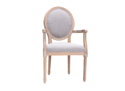 Sill&oacute;n en tejido color gris claro patas en madera clara LEGEND