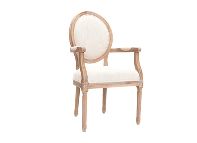 Sill&oacute;n en tejido color natural patas en madera clara LEGEND