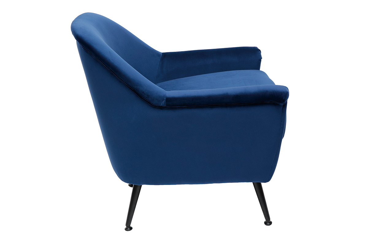 Silln en terciopelo azul ADAM