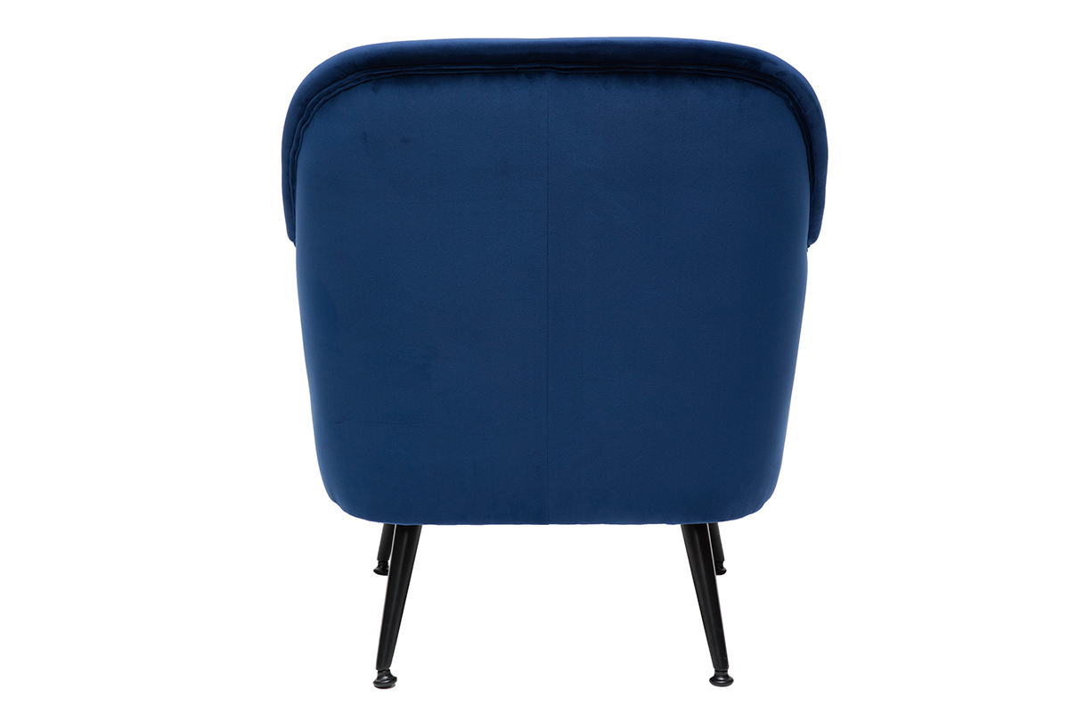 Silln en terciopelo azul ADAM