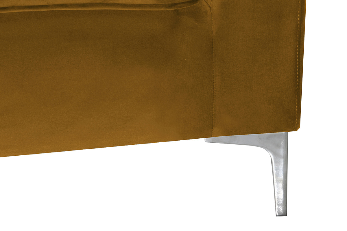 Silln en terciopelo dorado HARRY